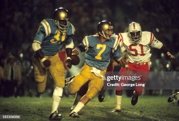 Young Mark Harmon on the football field, 1972