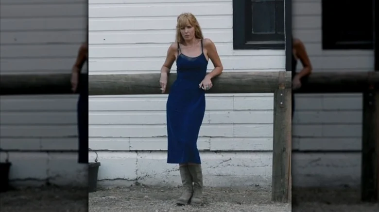 Beth's boots work for the ranch, but not the dress